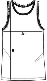 Infografik Größentabelle Herren Tanktop/Muskelshirt Stanley/Stella STTM961 Stanley Stancer